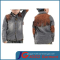 Gray Colour Fashion Horse Tail Hair Shoulder Jackts for Kids